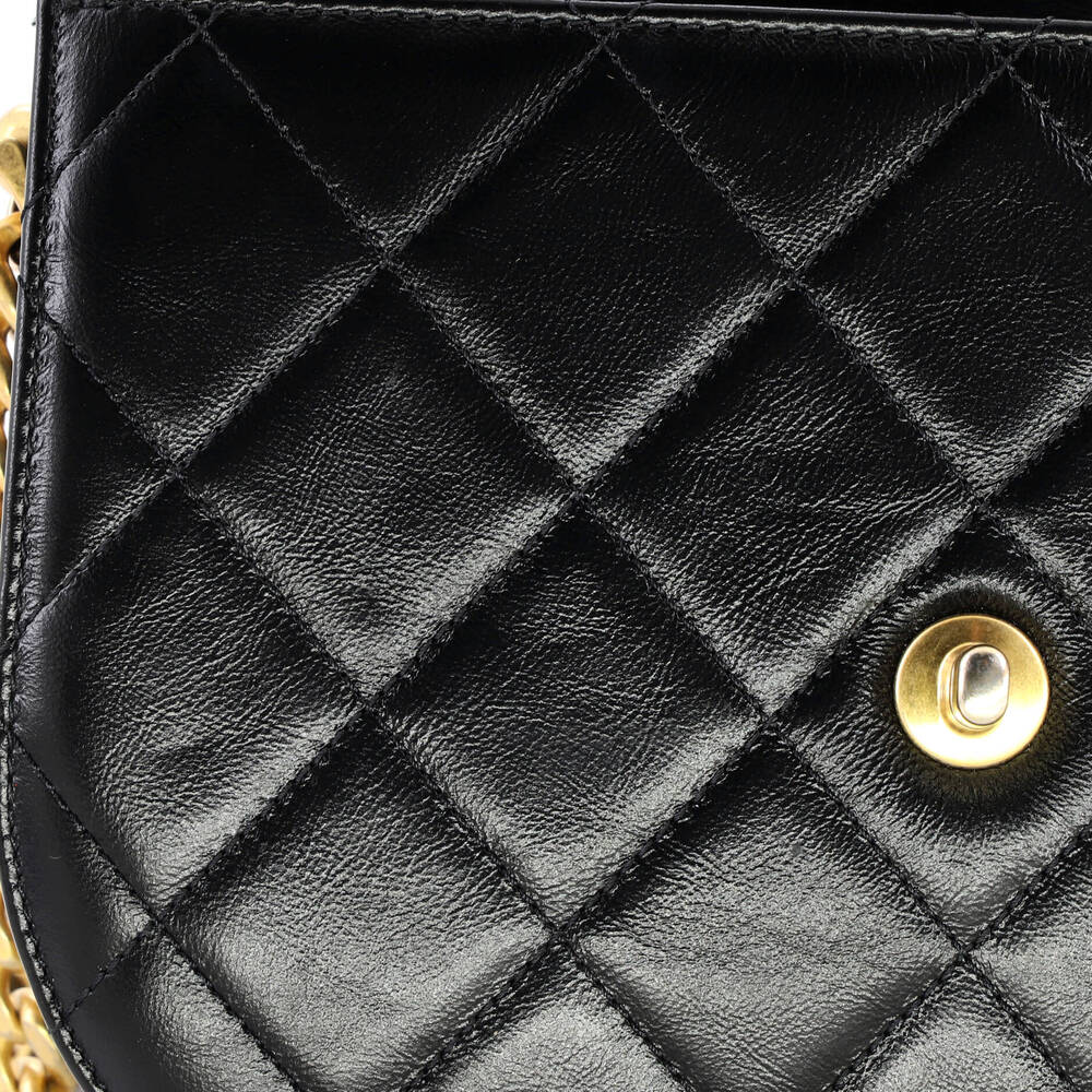 Chanel Moon Flap Messenger Bag Quilted #258296C46B - Picture 7 of 8